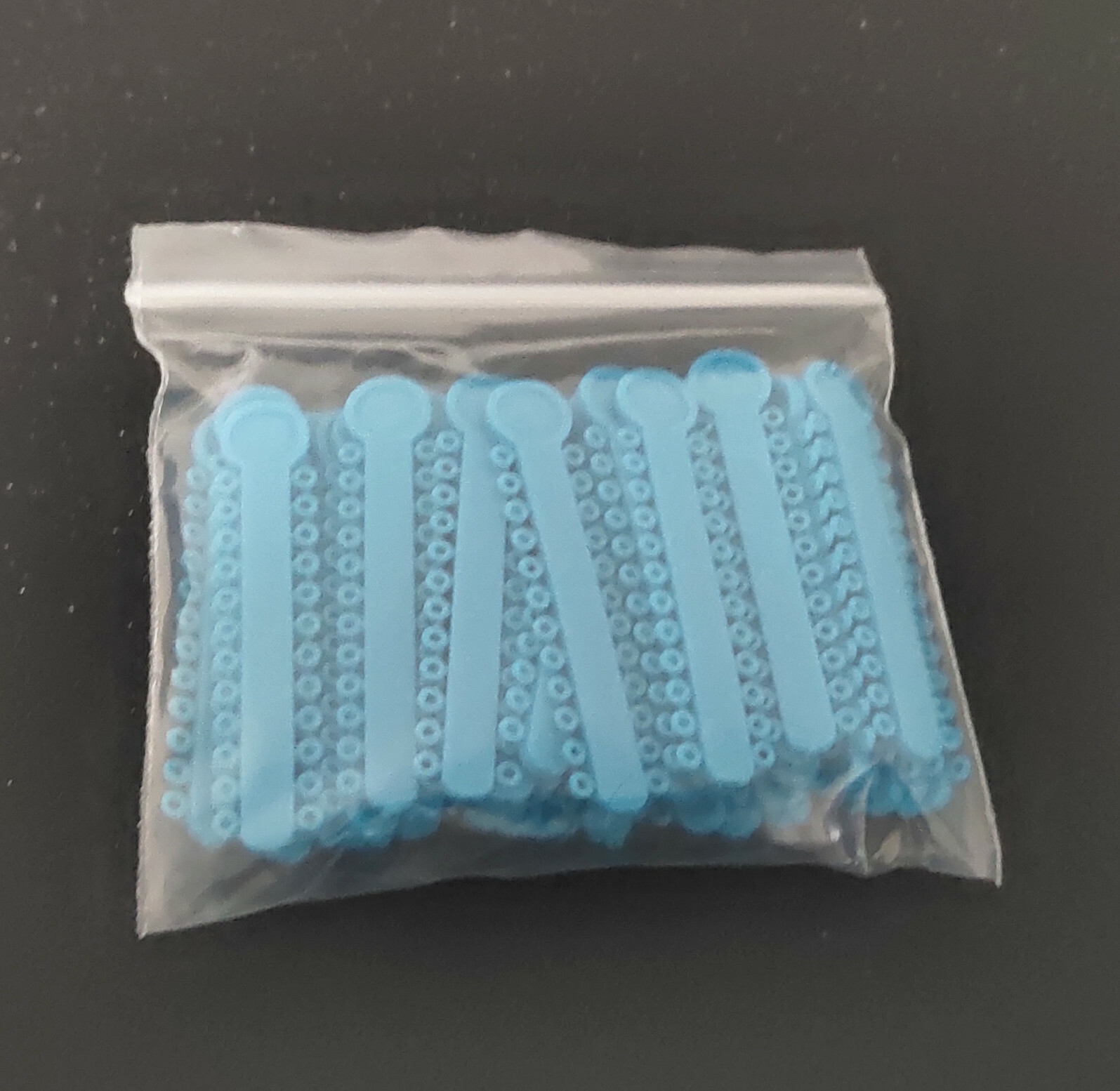 2 Packs Dental Elastic Ligature Ties Rubber Bands Teal Color 1008Pcs/Pack