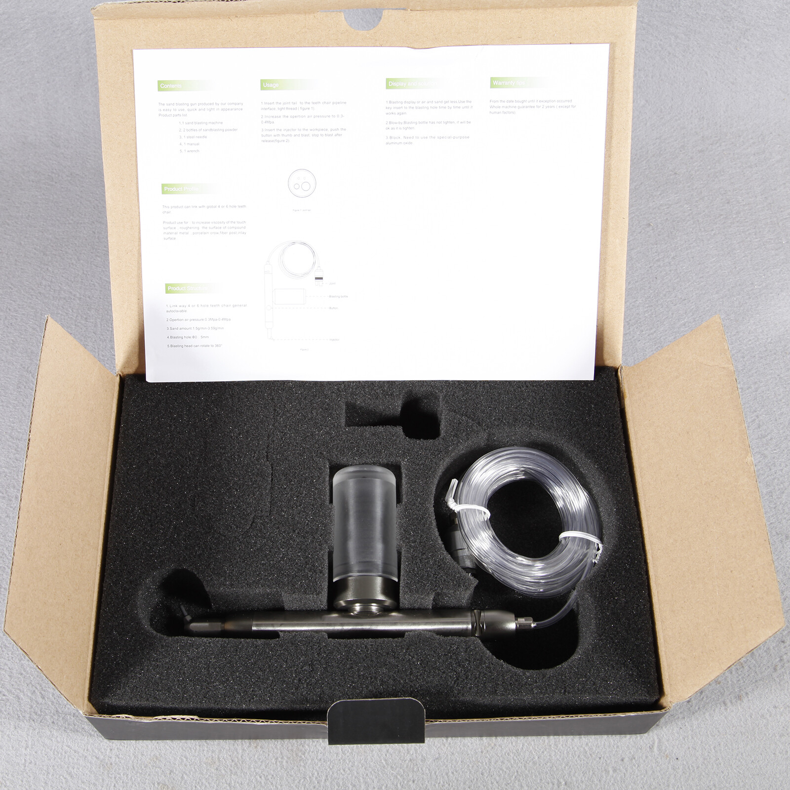 Dental Alumina Air Abrasion Polisher Microetcher Sandblasting Sandblaster Gun 4H
