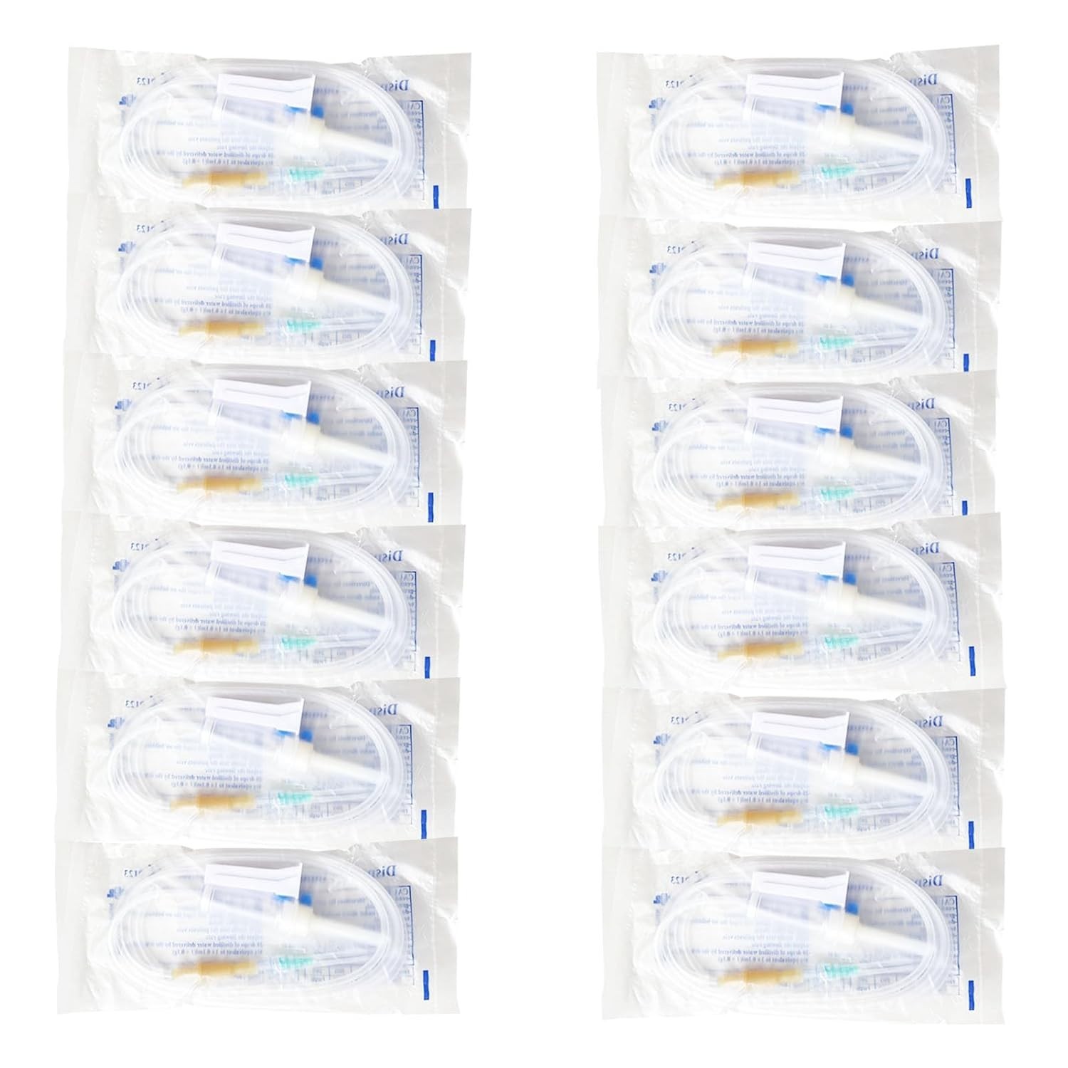 IV Extension Set 12 Pack — EO Treat Individually Sealed IV Tubing, 67″ Luer Lock