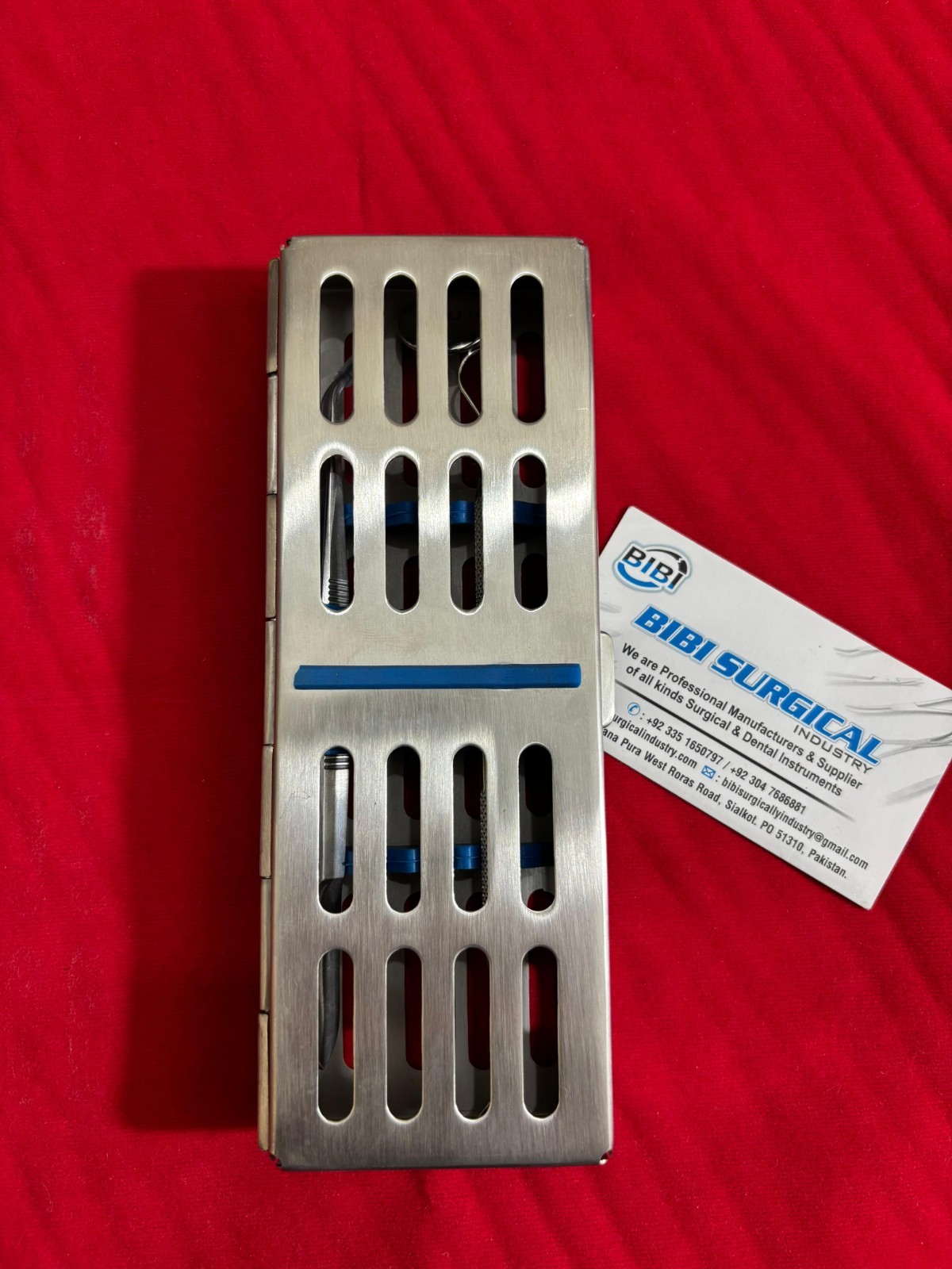 Surgical Dental Sterilization Box Tray Cassette For 5 Pcs Instruments Stainless