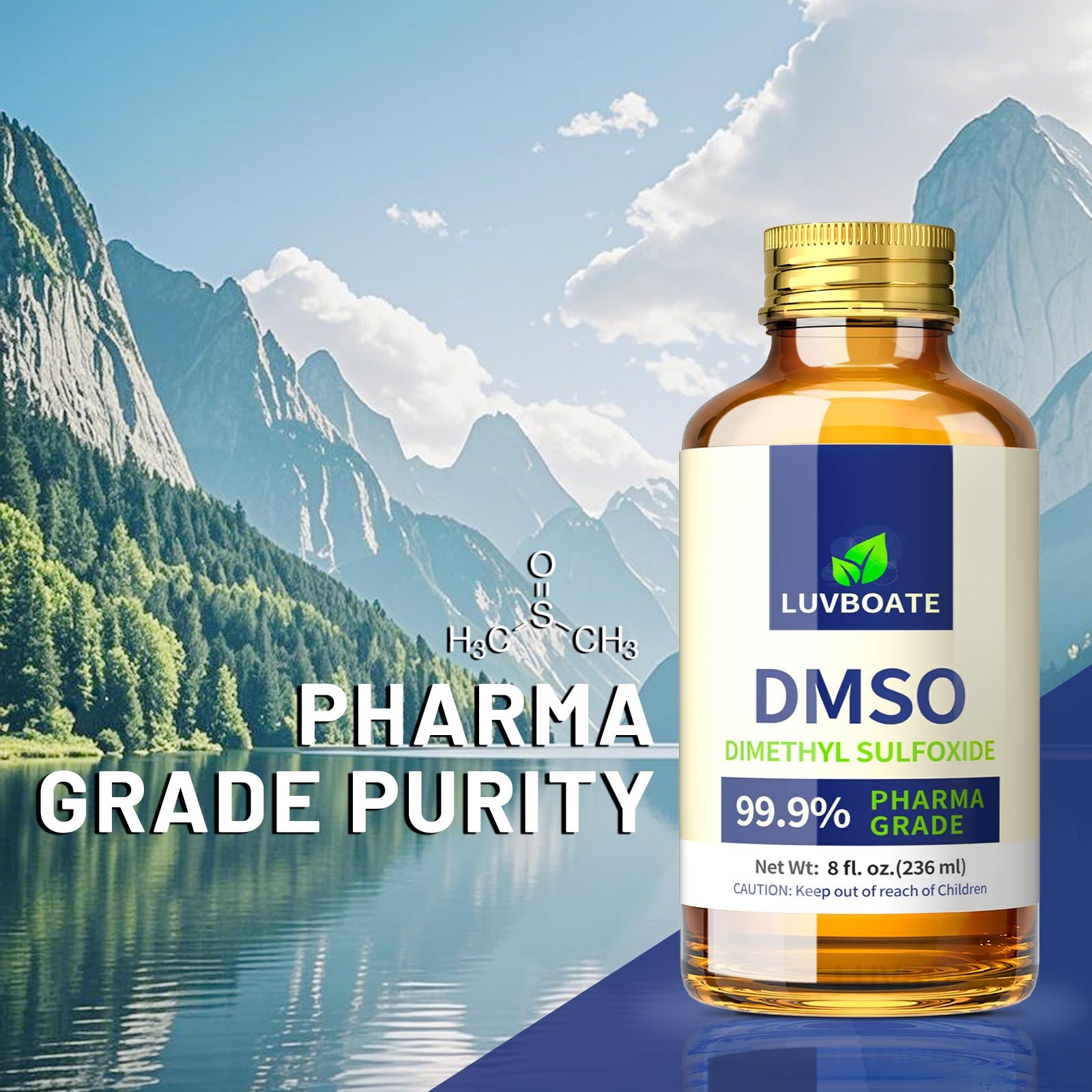 DMSO 99.9% Pharma Grade, Pure Liquid Dimethyl Sulfoxide 16 fl.oz in 16 oz