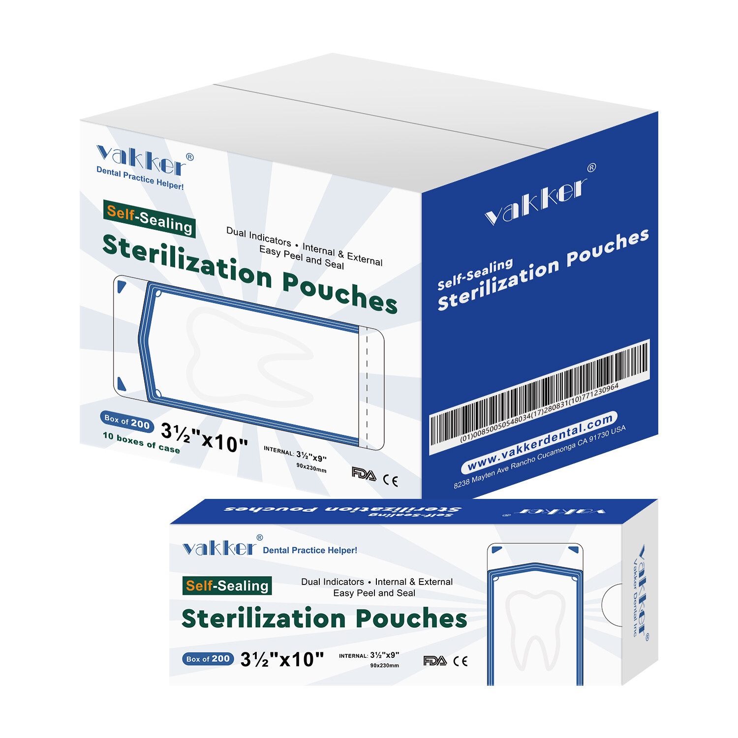 All Size Dental Self Seal Sterilization Pouches Autoclave Sterilizer Bag FDA