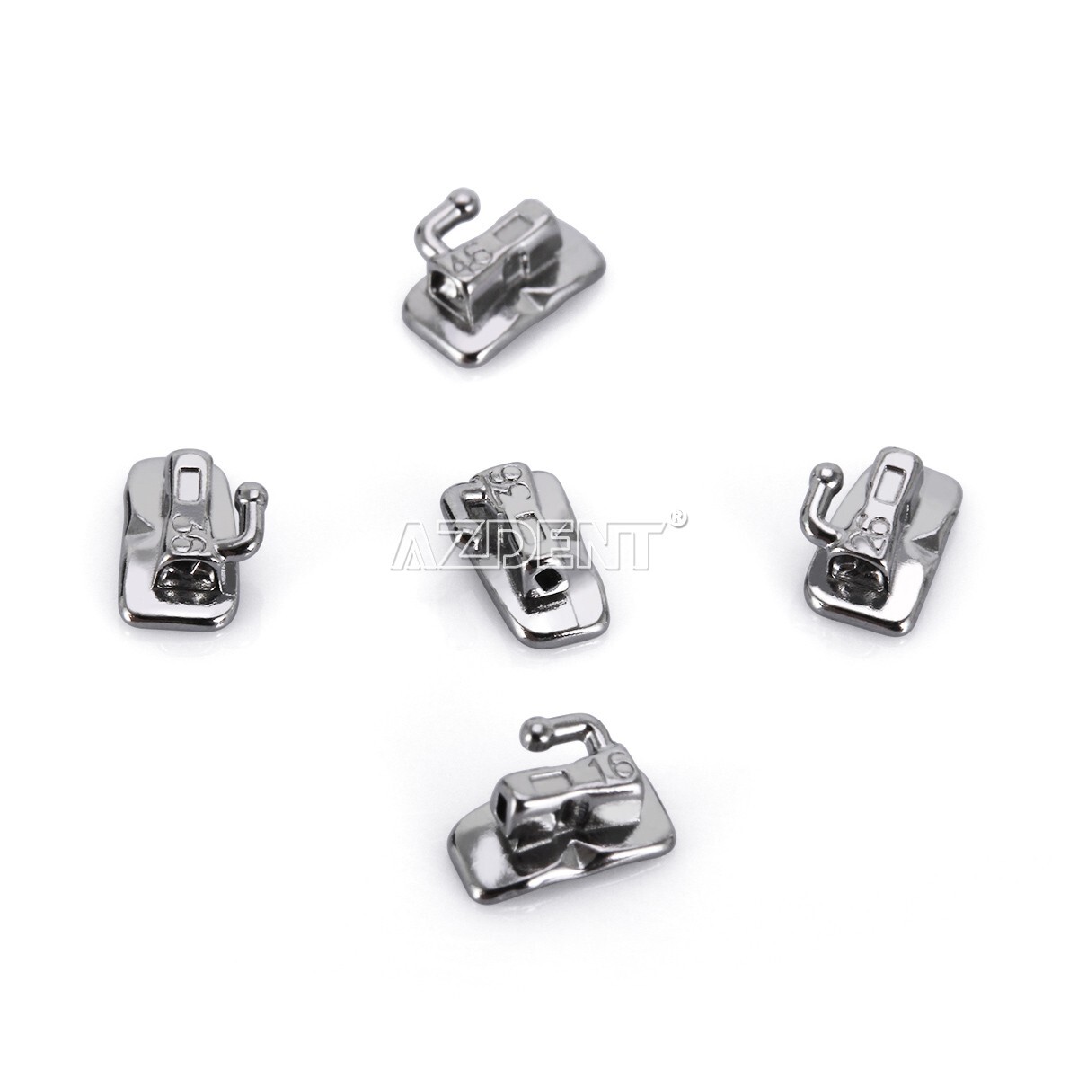 AZDENT Dental Orthodontic Buccal Tube 1st Molar Sgl MBT.022 Monoblock Bondable