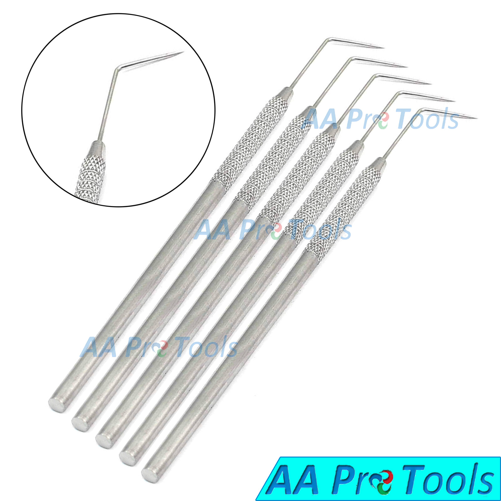 5 Pcs Dental Explorer – Probes #6 Single Ended Endodontic Lab Tools