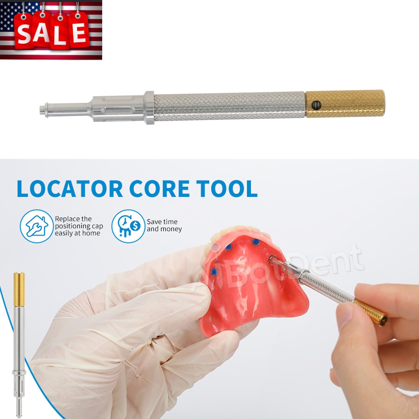US Implant Nobel Active NP Ø3.5mm Locator Abutments PEEK Overdenture Male Cap