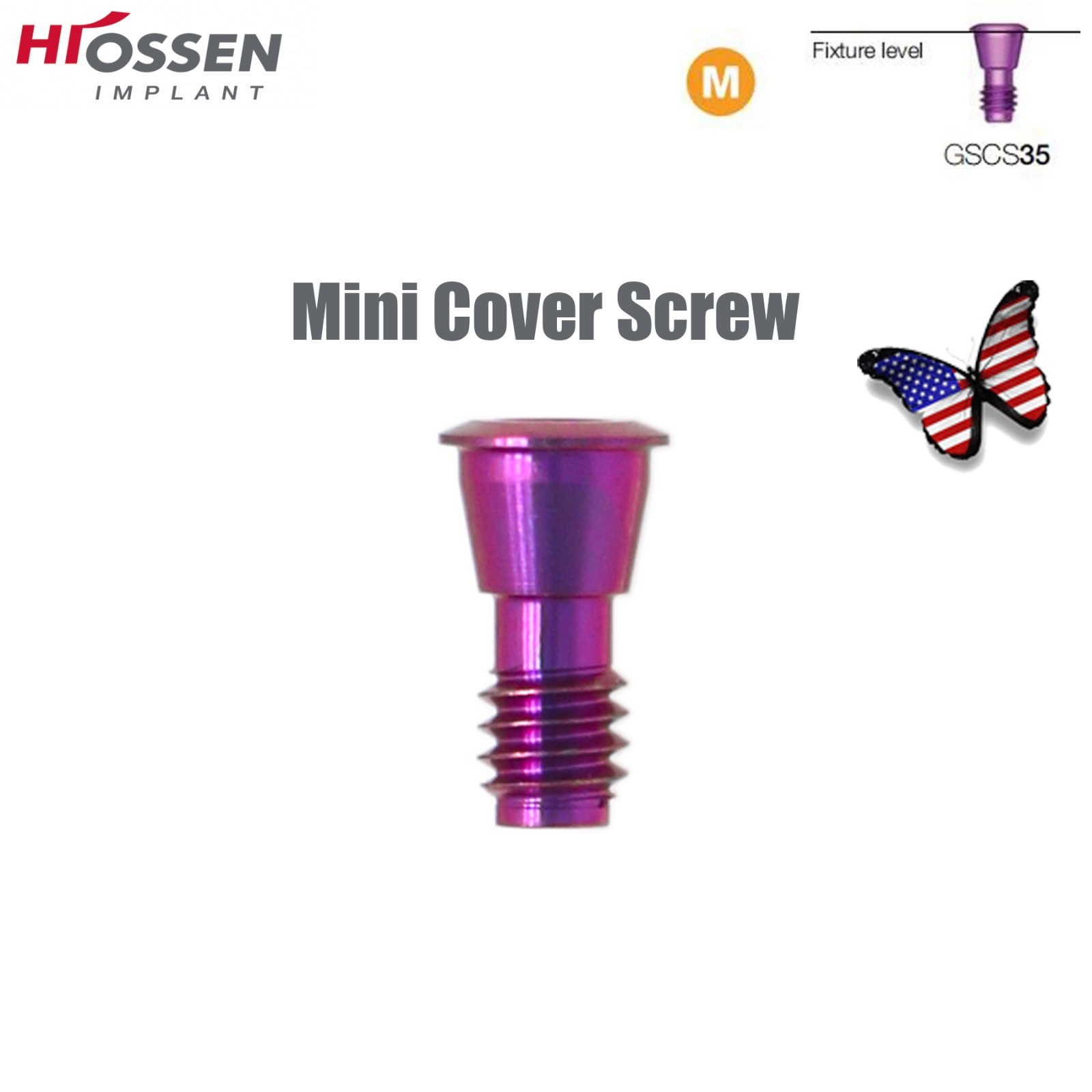 US Dental Healing Abutment Hexagon Cap Cover Screw Mini Regular Fits Hiossen ET