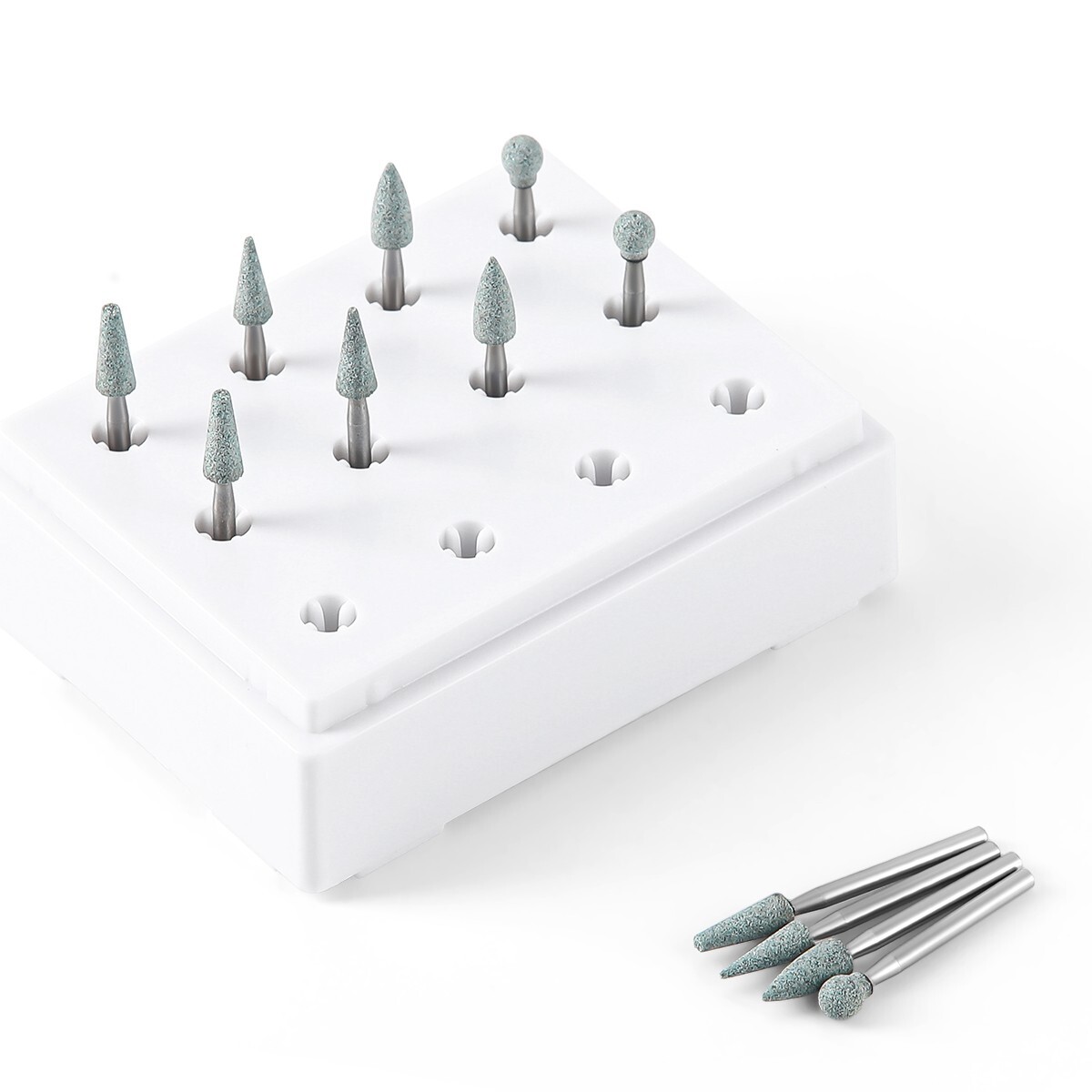 12pcs Dental High Speed Green Stone Polishing Burs Coarse Grit FG Abrasion Burs