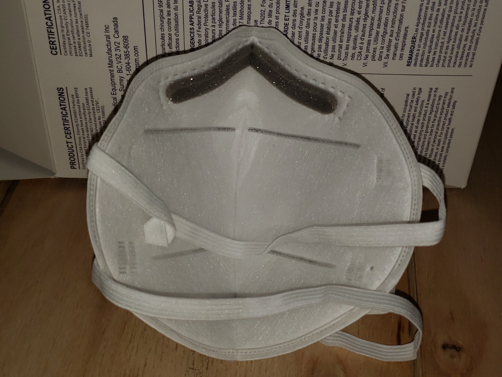 20 Pcs 95FPE Particulate Respirator Surgical Mask CSA Approved Filters 95%+ PFE