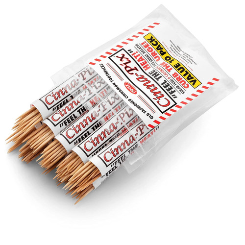 Cinna-pix Cinnamon Toothpicks Tubes (10 Pack) 20 Count (Pack of 1)