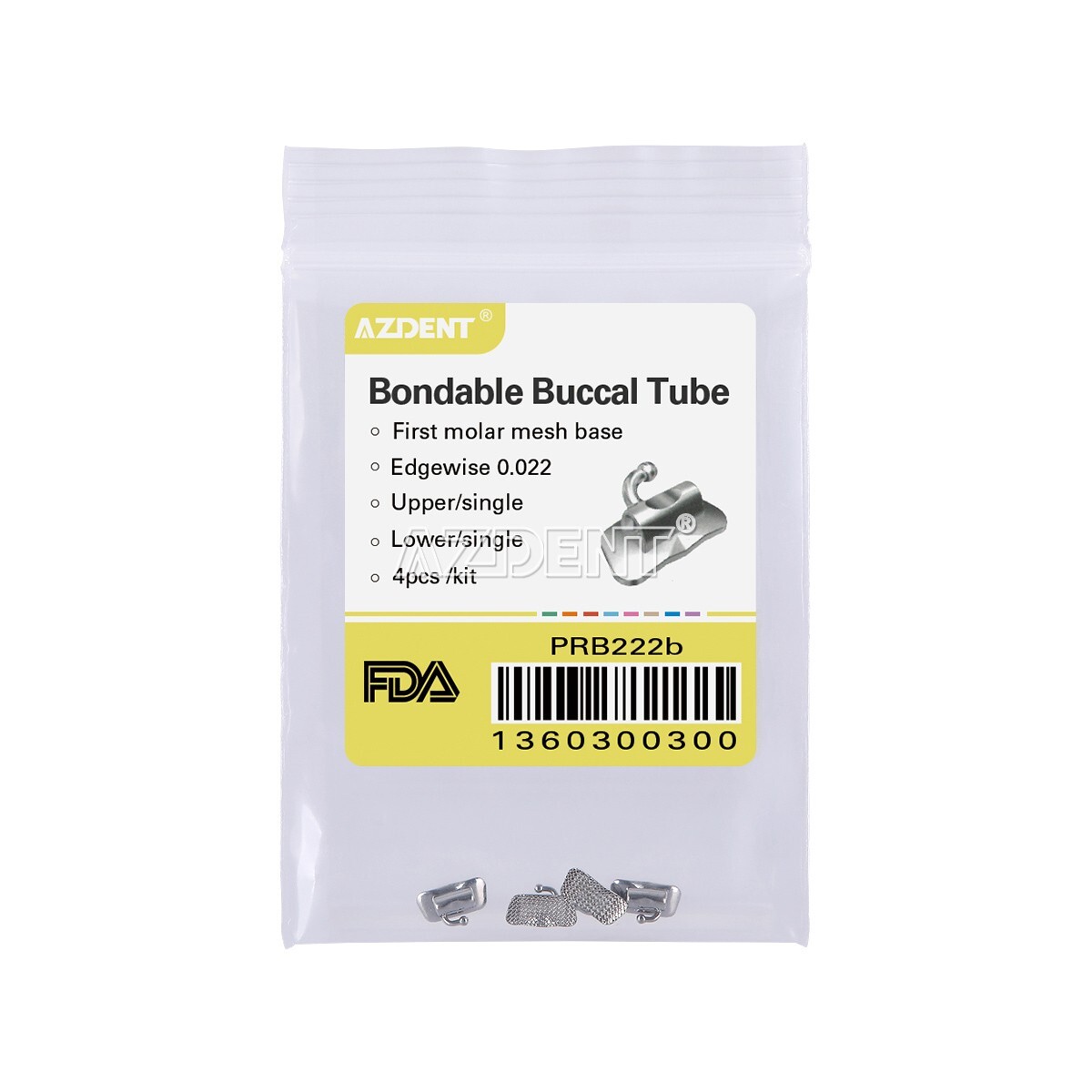 AZDENT Dental Ortho Buccal Tubes 1st/2nd Molar Tube Roth/MBT/ Edgewise 022/018