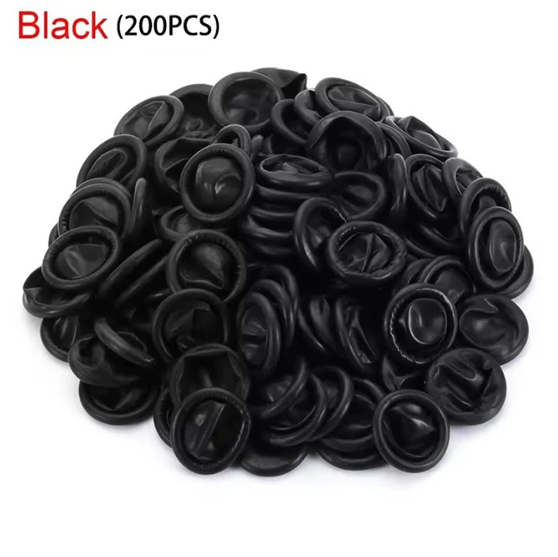 200pcs Multi-Color Disposable Latex Finger Cots Powder-Free Anti-Slip – NEW