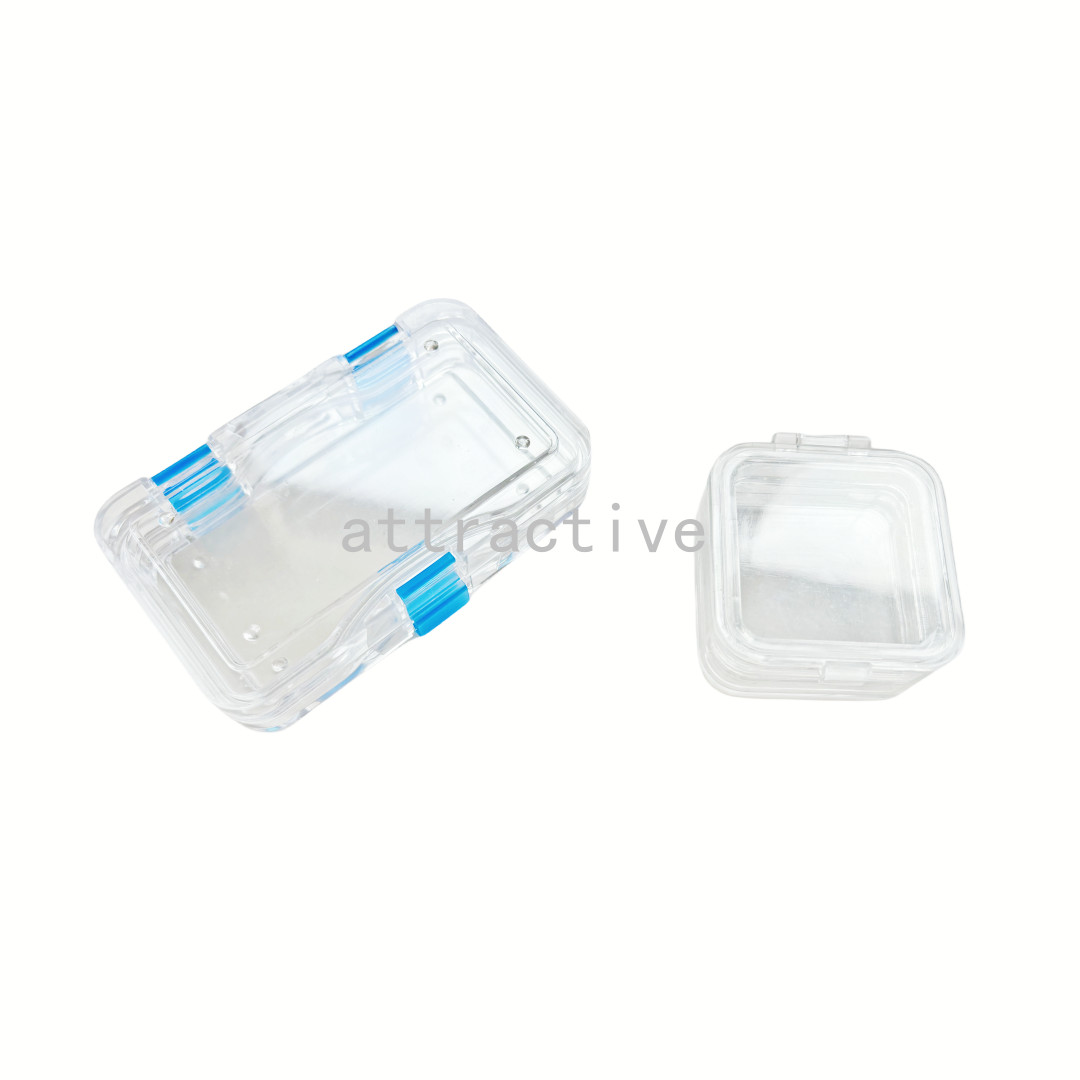 Denture Case Retainer Acrylic Jewelry Storage Box Hinged Display Dental Membrane