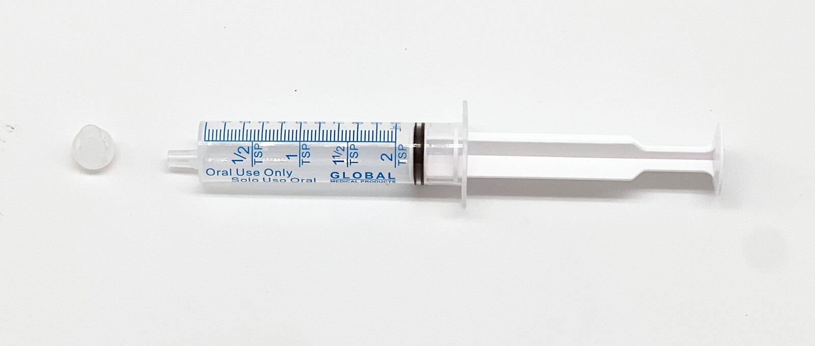 10cc ULTRA-FLO ORAL Syringes 10ml non-Sterile Syringe/W-CAP -2 Teaspoon -5 Pack