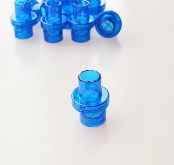 200 pcs 22mm Oxygen Inlet Pocket CPR Mask One-Way Valve Mouthpiece Resuscitator