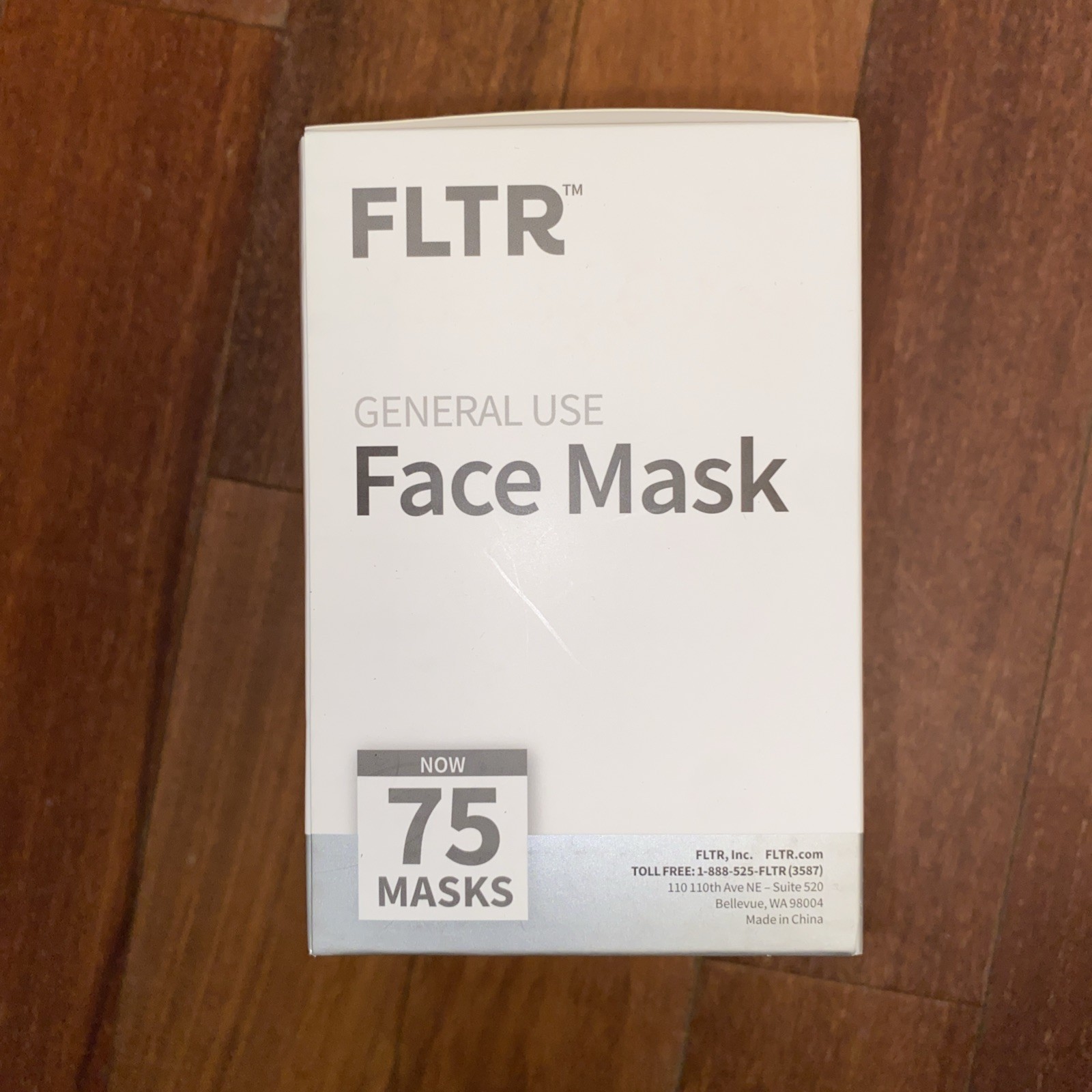 FLTR General Use Face Mask 3-Ply Face Mask 75 PCs Black