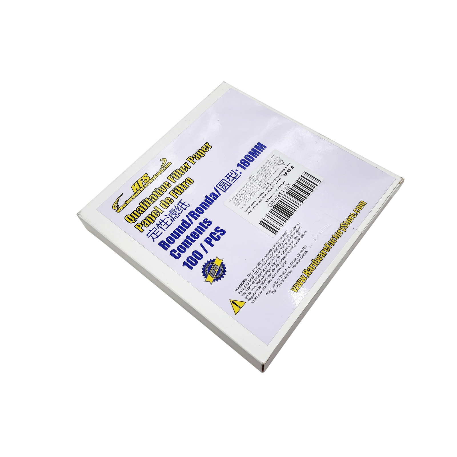 HFS(R) 180mm Ashless Qualitative Filter Papers Lab 100PCS Medium 11 um Round