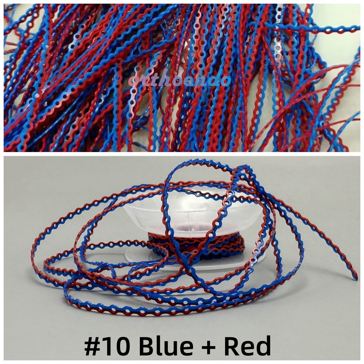 1 Roll Double Color Elastolink Elastic Power Chains (Ultra) Long Short 10 Sizes