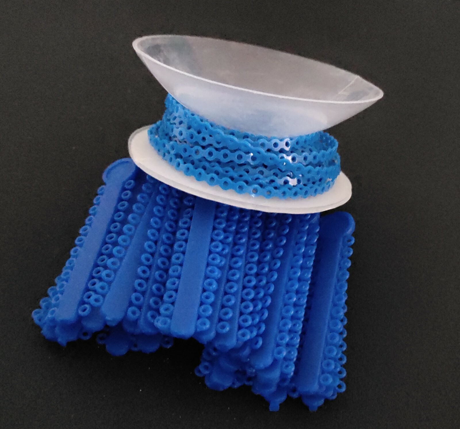 1 Pack Ligature Ties 1008Pcs/Pack &1 Pc Ultra Power Chain 15 Feet Short Blue