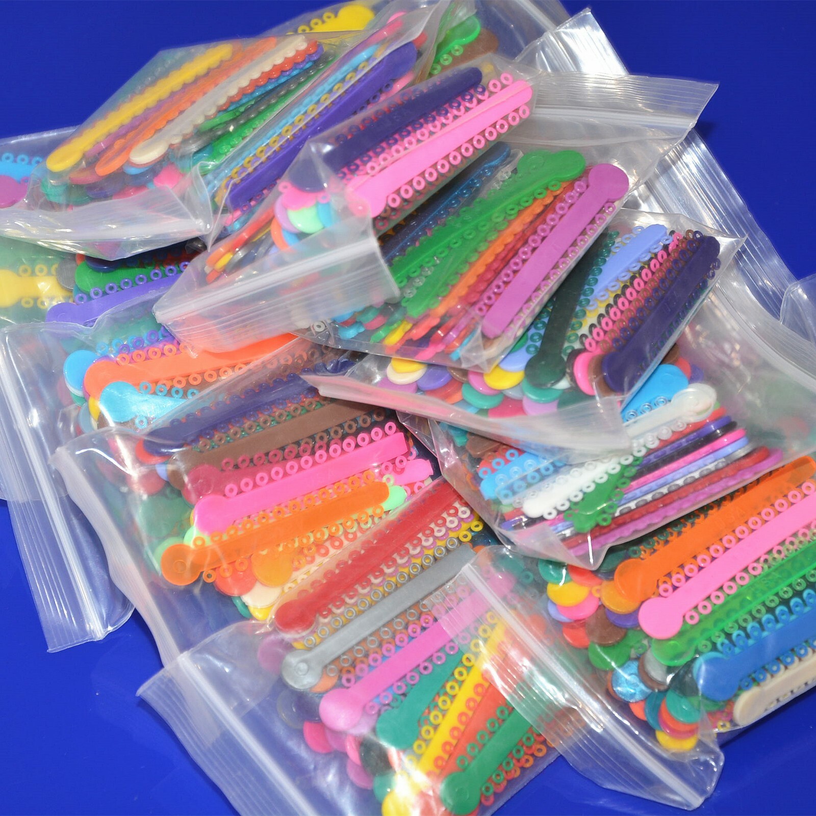10 Packs Dental Elastic Ligature Ties Rubber Bands Mixed Color 1008Pcs/Pack