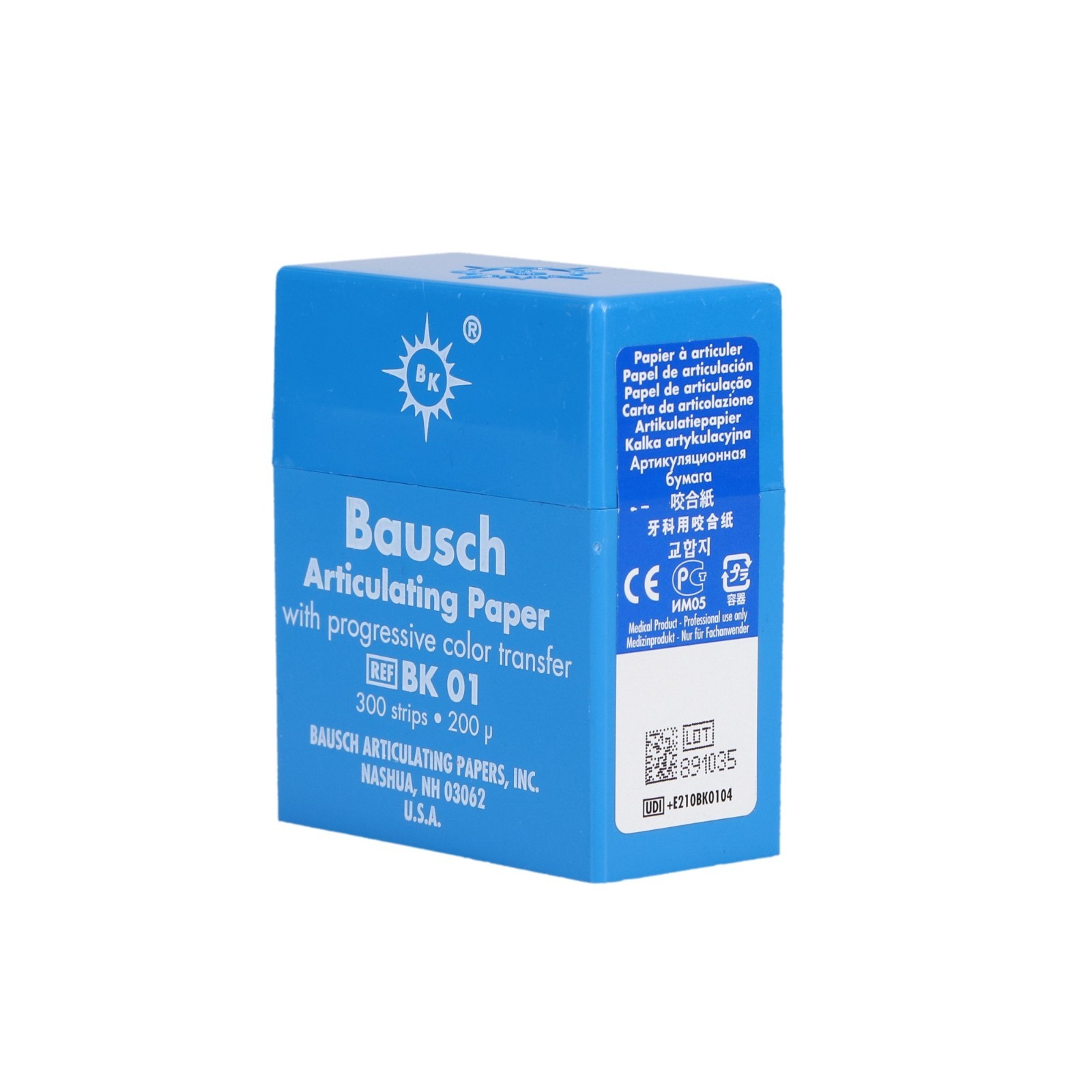 Bausch .008″ (200 microns) Blue Articulating Paper Strips, 300 Strips BK01