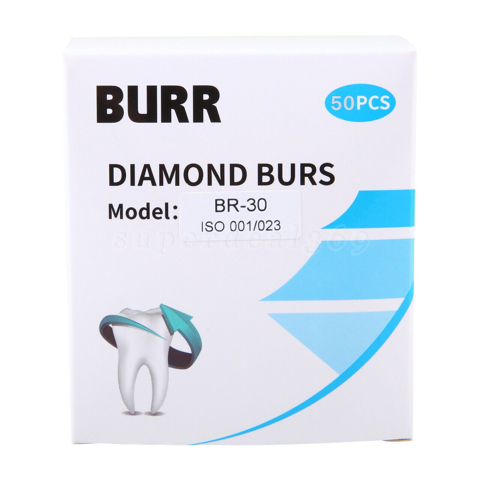 50Pcs Dental Diamond Ball Round Burs FG 1.6mm for High Speed Handpiece BR-30 SA