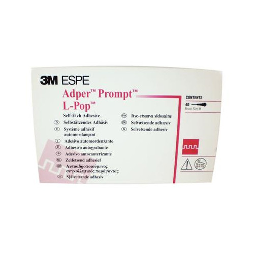 3M 41925 Adper Prompt L-Pop UnitDose SelfEtch Adhesive System 40/Pk EXP Jul 2026