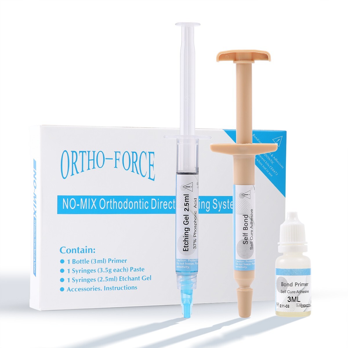 Dental Orthodontic Adhesive Resin Syringe Paste Kit Bonding For Brackets Braces