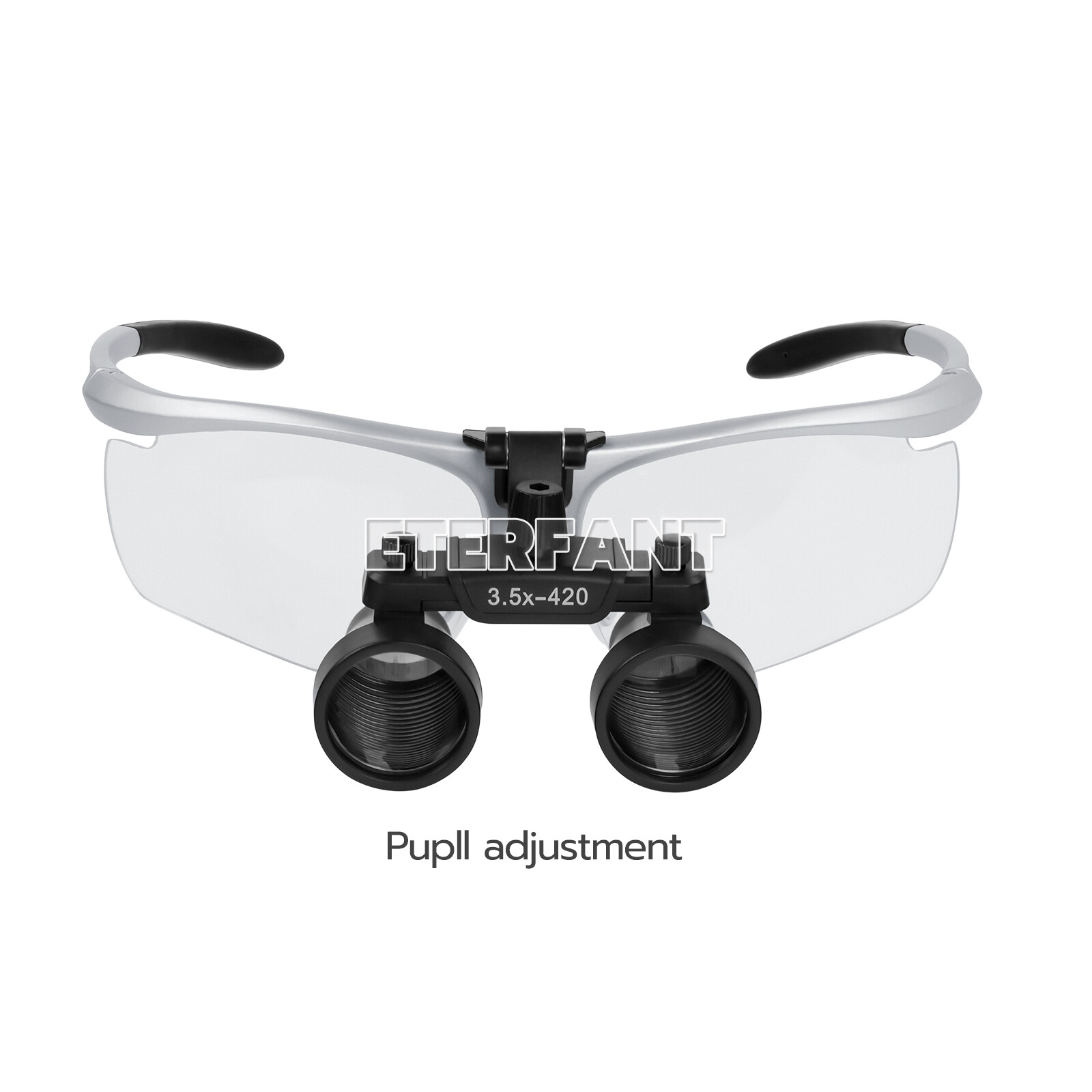 ETERFANT Dental Surgical Binocular Magnifier Loupes High-Definition 3.5X Silver