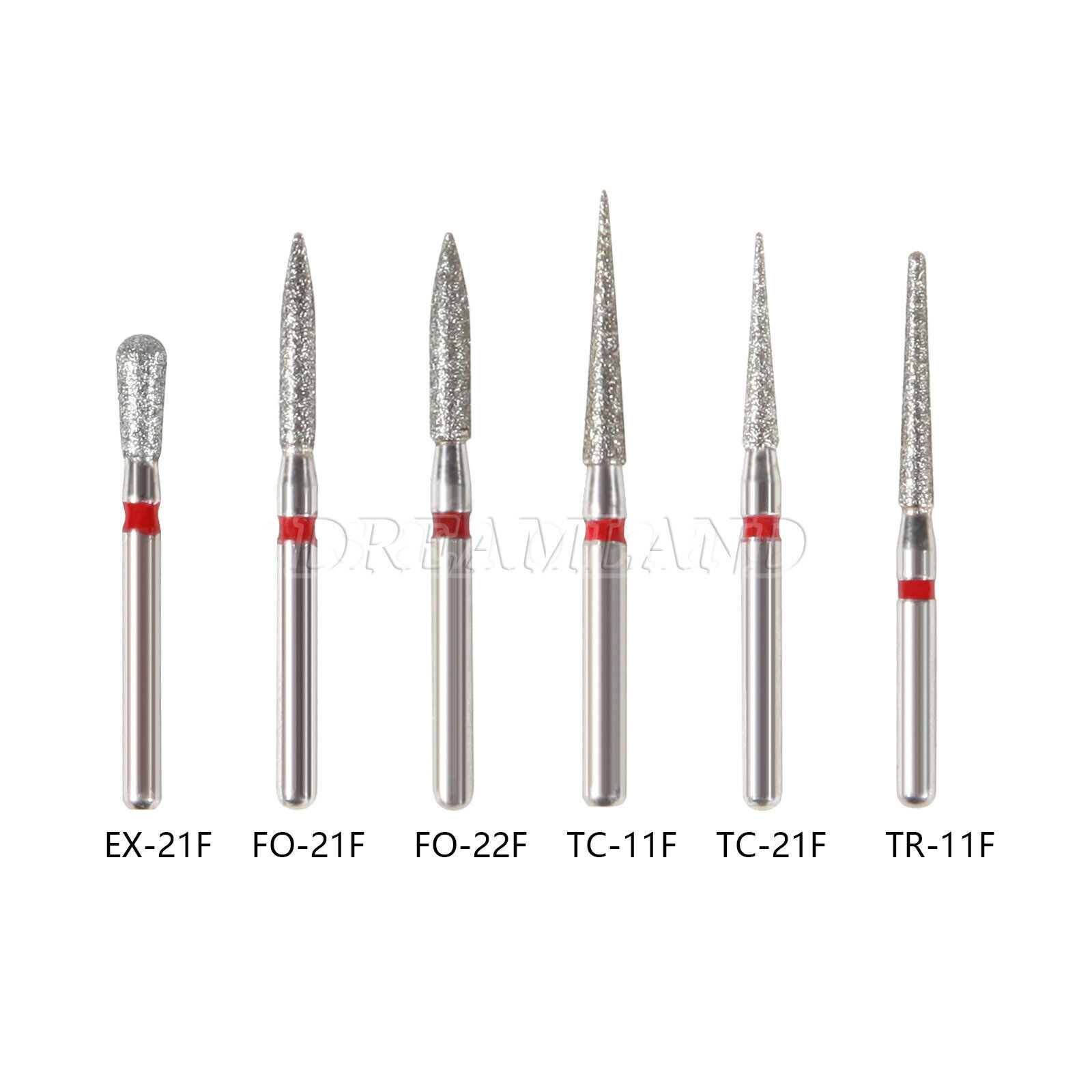 5pc/pack Dental FG Diamond Burs for High Speed Handpiece Friction Grip 1.6MM Bur