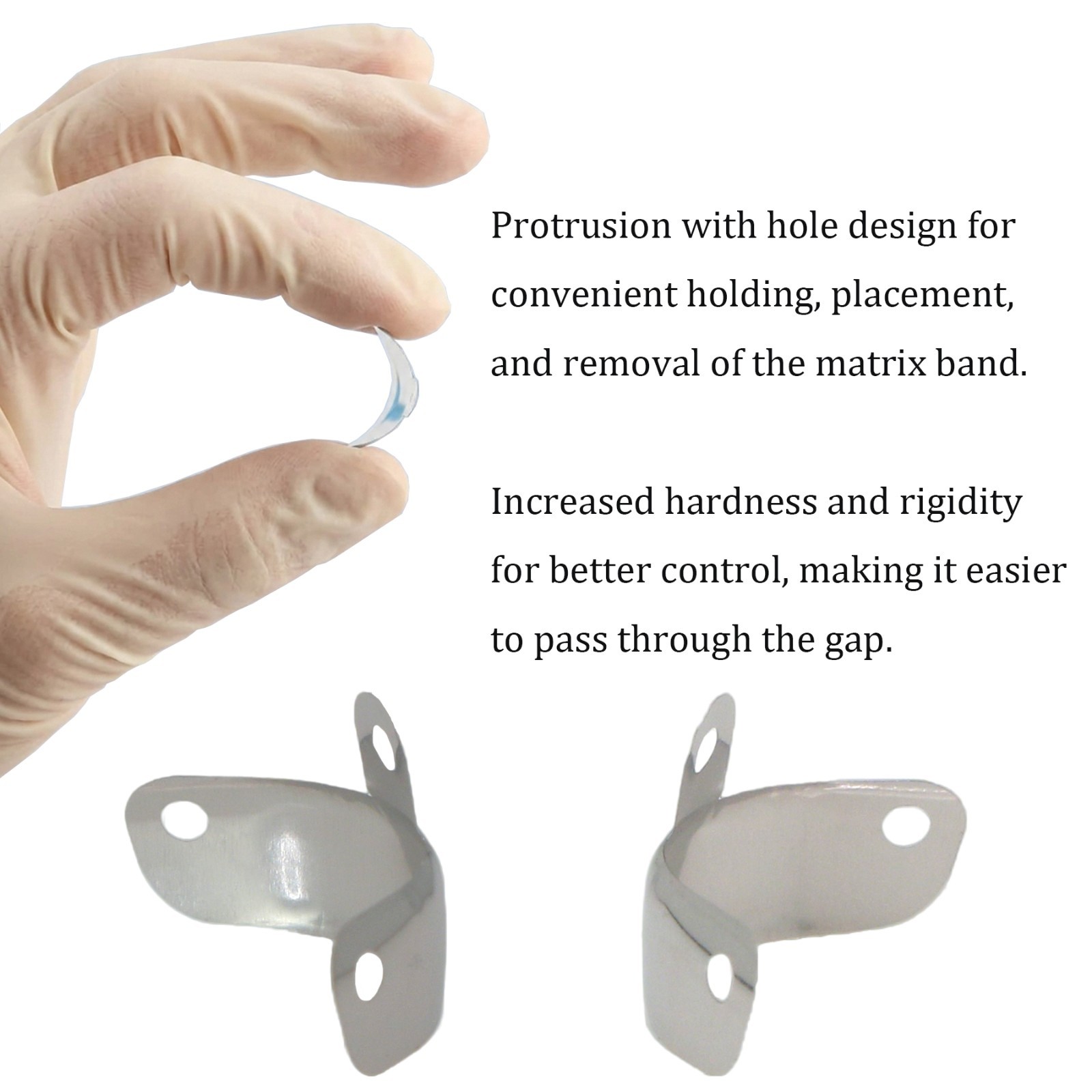 Dental Matrix Bands Ring Sectional Matrice 0.038mm Clamp Fit Palodent V3 System