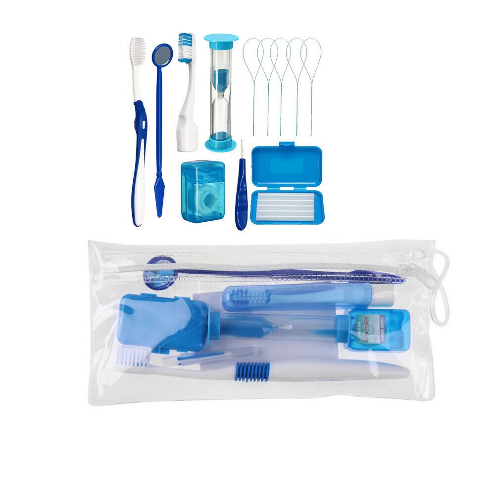 4 Colors Dental Orthodontic Brush Ties Toothbrush Brush Floss Oral Care Kit