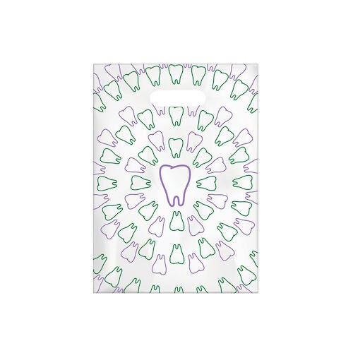 Specialty Scatter Bags Purple, Green Tooth Swirl, 7.5″ x 10″, 100/Pkg.