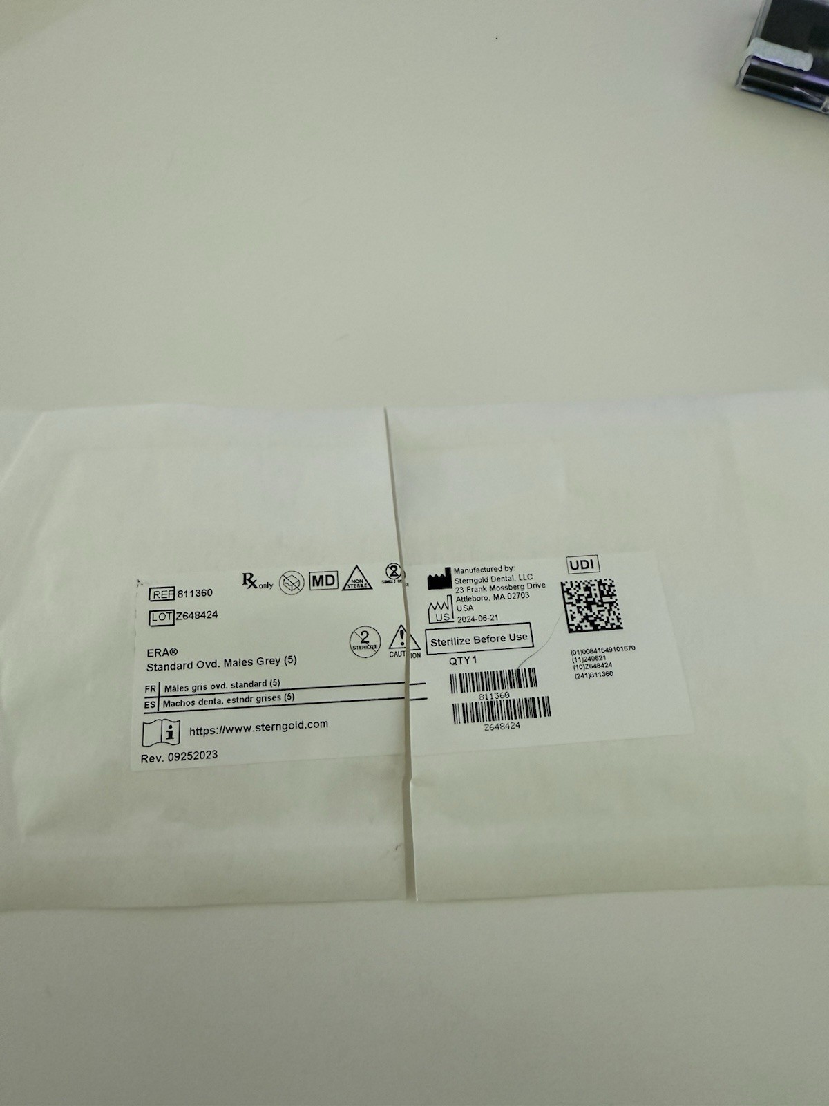 Overdenture Attachments Male Gray