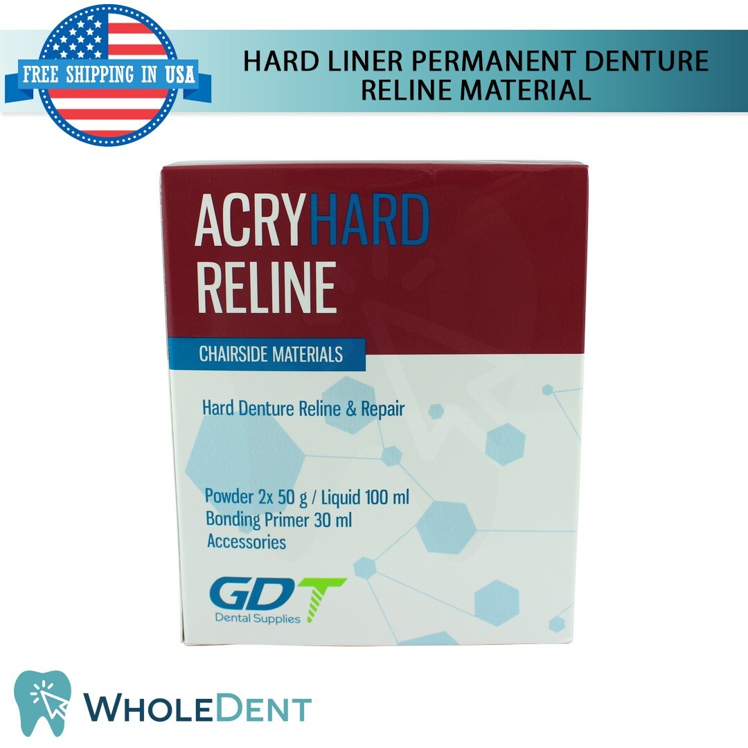 Self Curing Resin For Hard Liner Reline Home Use Kit DIY Denture Renew Acrylic