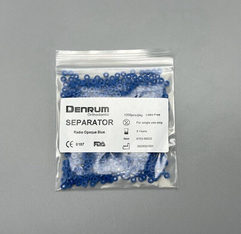 1000 Pcs/Pack Dental Rubber Force Orthodontic Separator Blue Ties Elastic Band