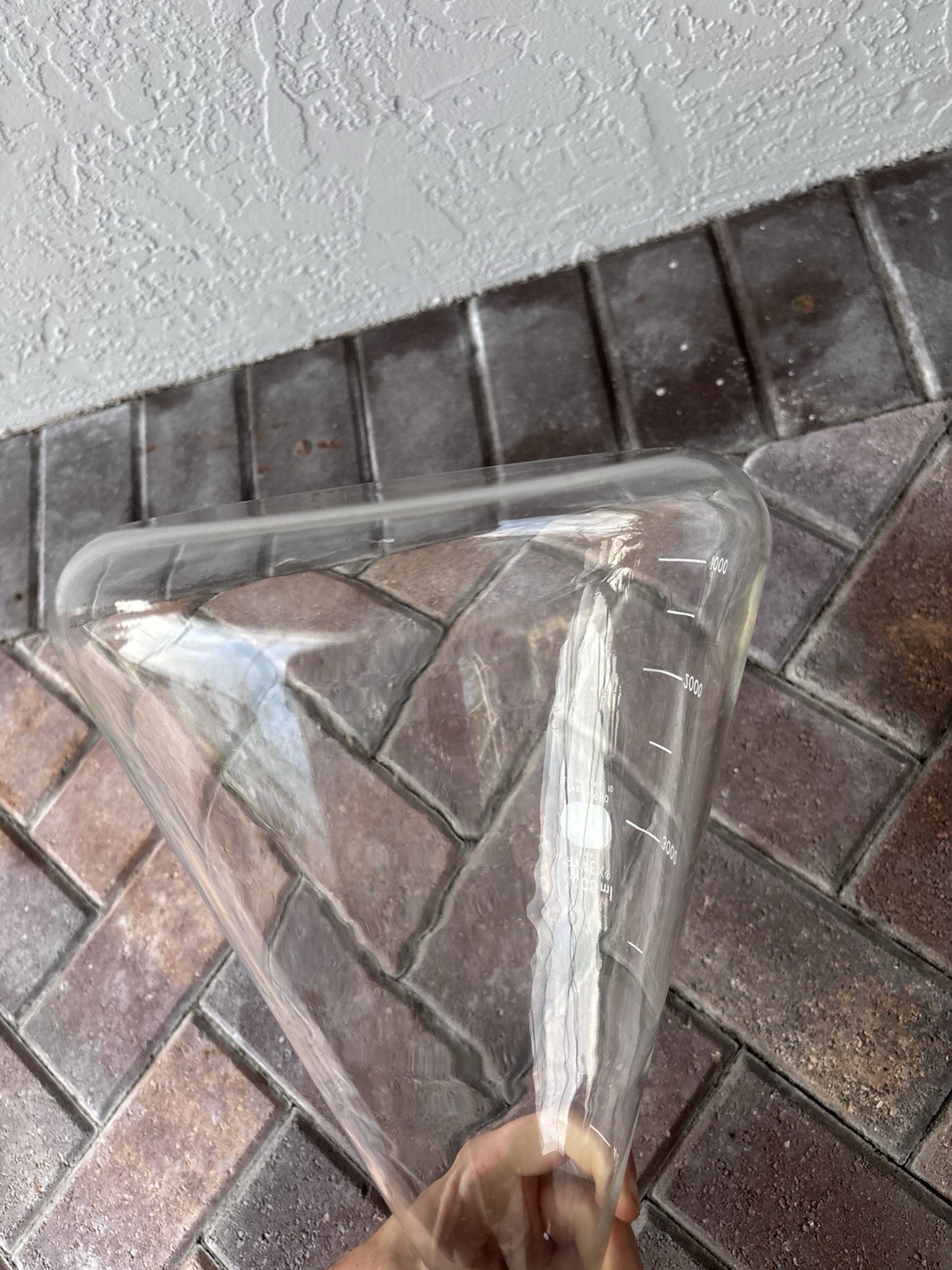 Pyrex No. 4980 Glass 4000 mL Erlenmeyer Beaker Flask