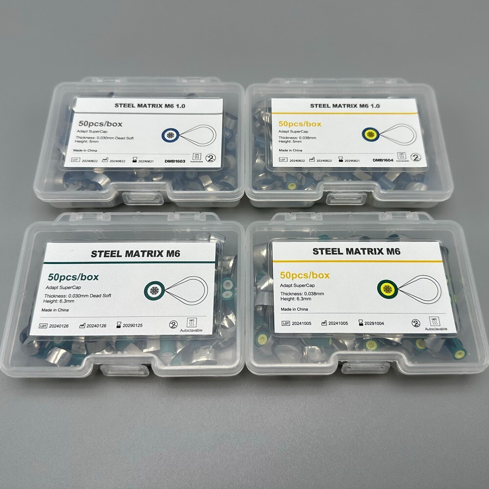 Dental Adapt SuperCap Steel Matrix M6 Matrices 50Pcs/Box Thickness 0.03/0.038mm
