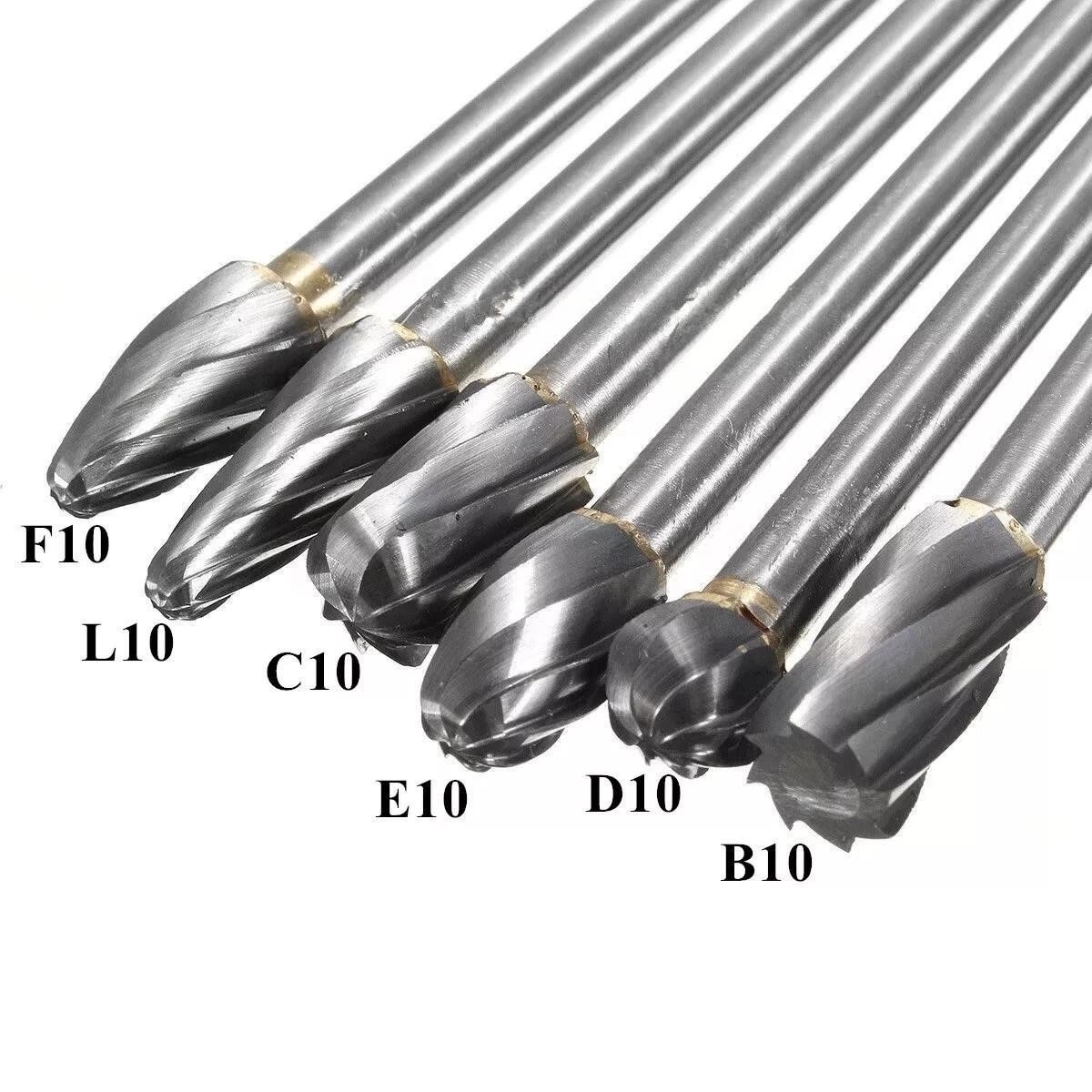 Dental Aluminum Cut Rotary Burr 150mm Long Tungsten Carbide Burs 1/4″ 6mm Shank