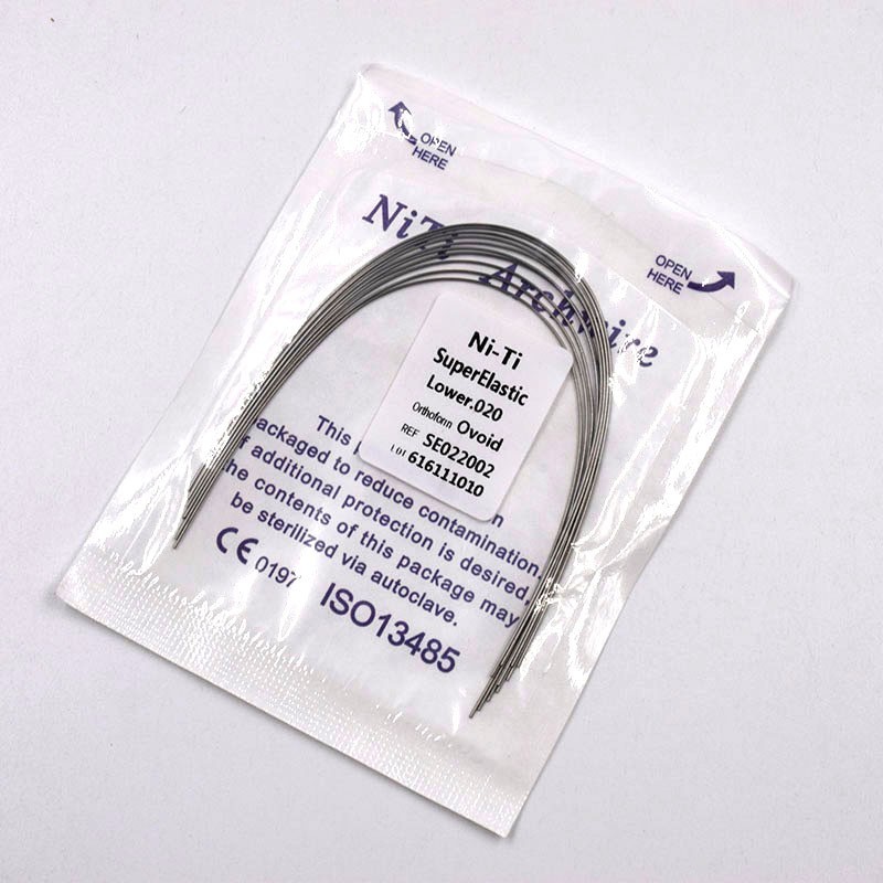 Dental Ortho Niti Super Elastic Rectangular Round Arch Wire Ovoid/Square/Natural
