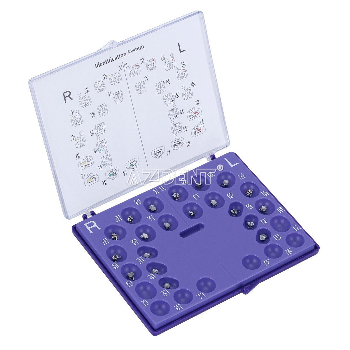 Dental Ortho Locking plate Self-Ligating Bracket Brace Roth/MBT .022 Hooks 3 4 5