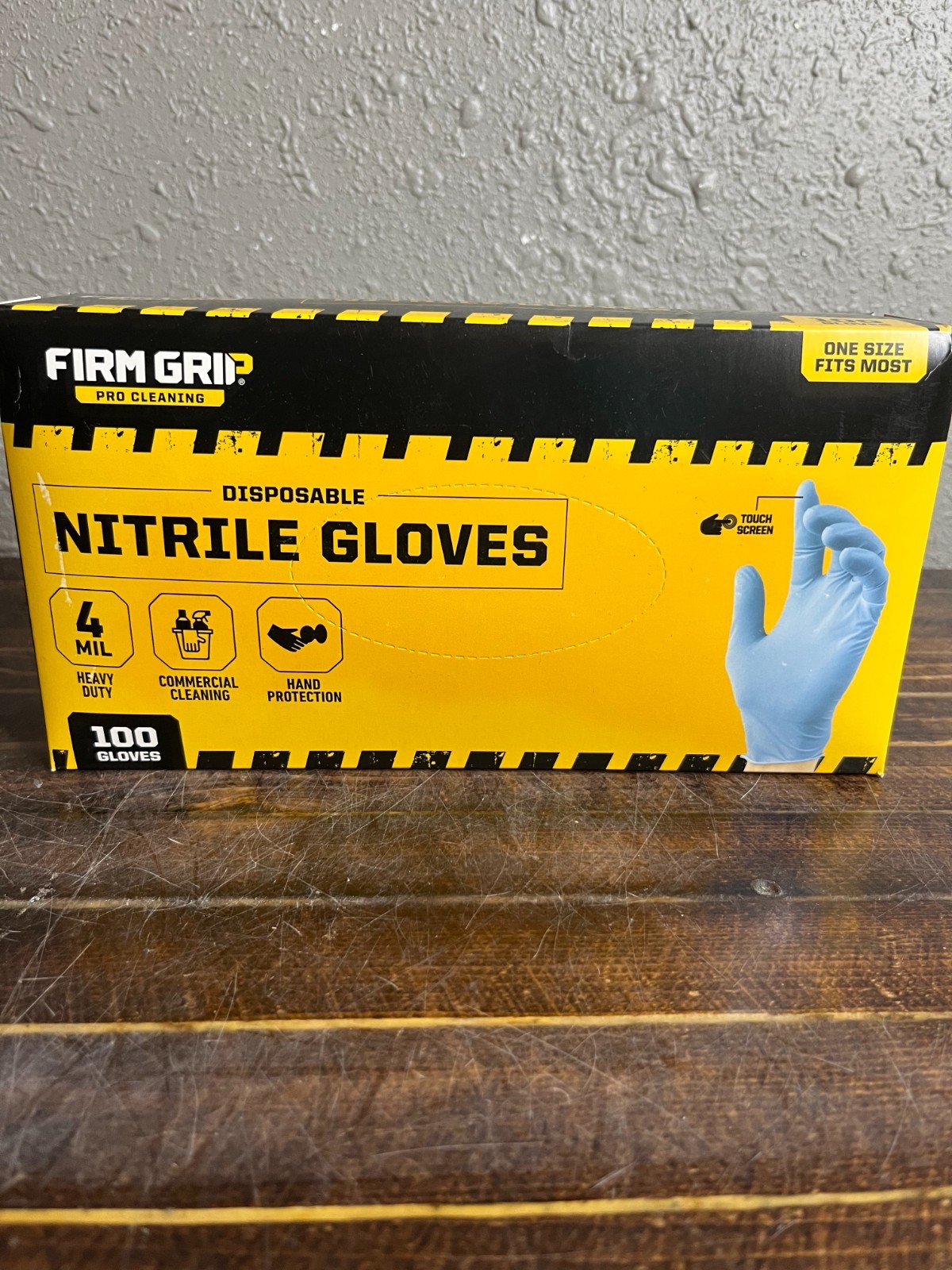 10 Packs Firm Grip Nitrile Gloves Hand Protection Disposable 4 Mil 100 Count