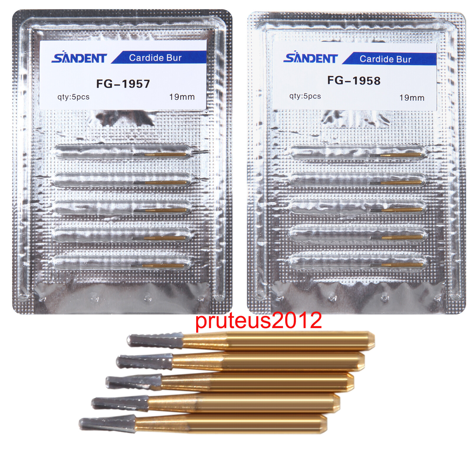 FG-1957/FG-1958 High Speed Dental Tungsten Steel Carbide Crown Metal Cutting Bur