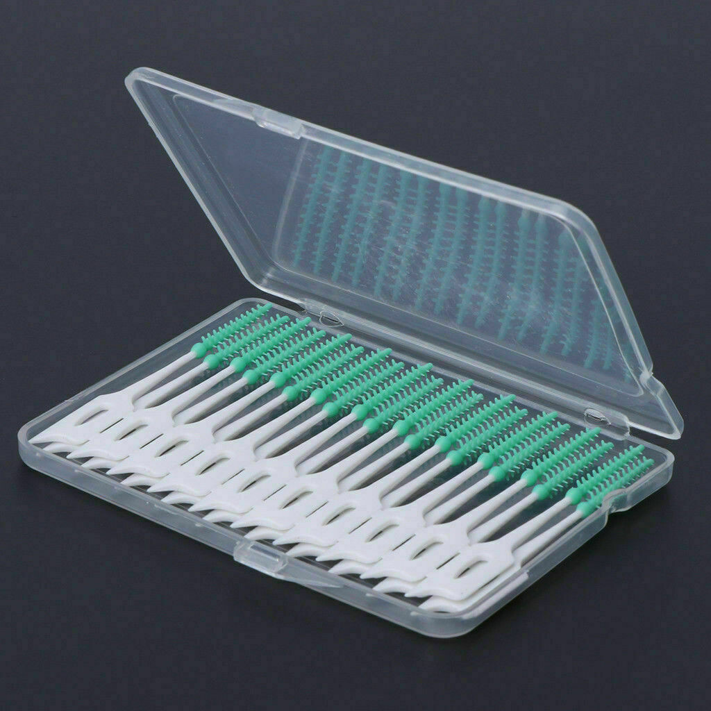 Dental Oral Interdental Teeth Soft Care Tool Cleaning Rubber Floss Gum Brush Kit