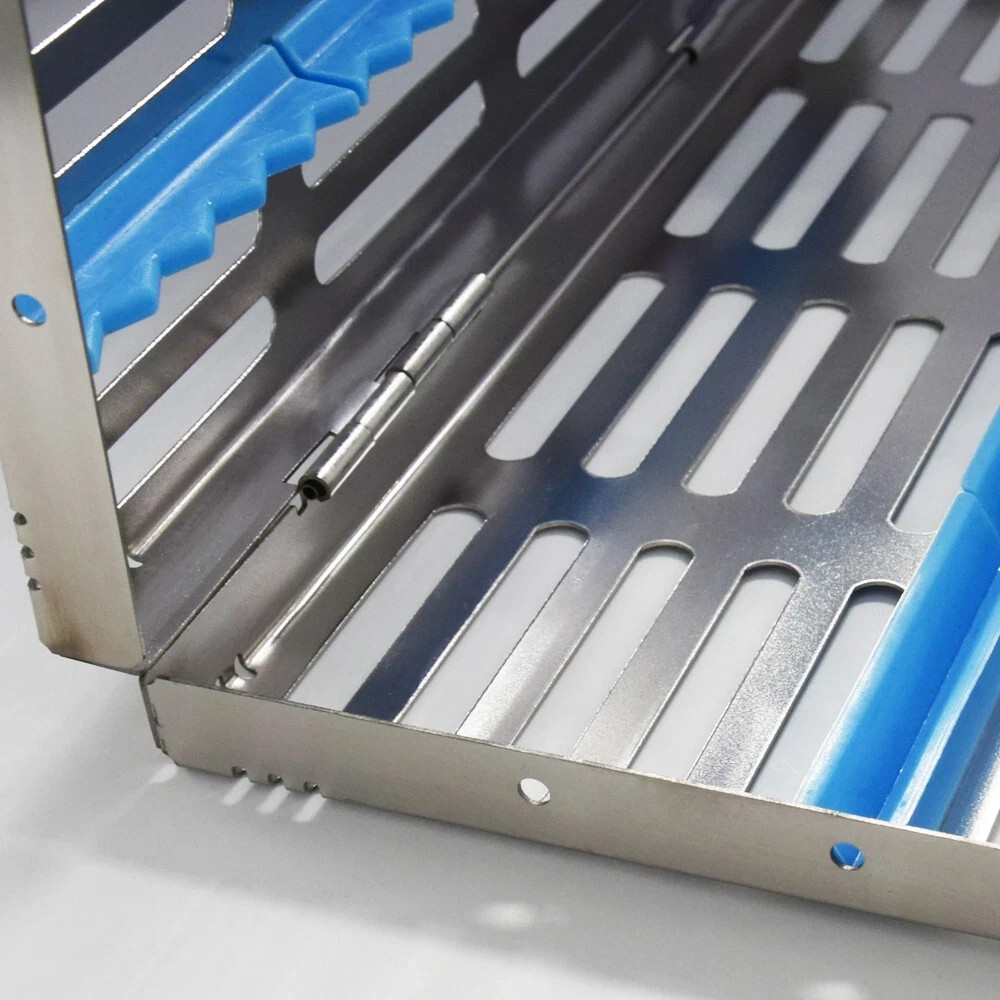 20Holes Dental Surgical Cassette Rack Tray Sterilization Holder Instruments Blue