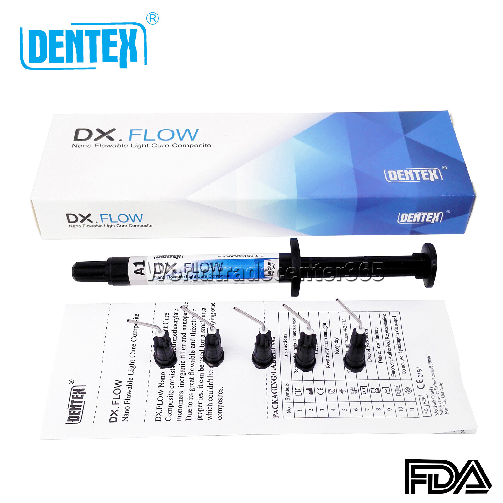 Dental Dentex Universal /Flowable Medium Flow Light Cure Composite Resin Refill