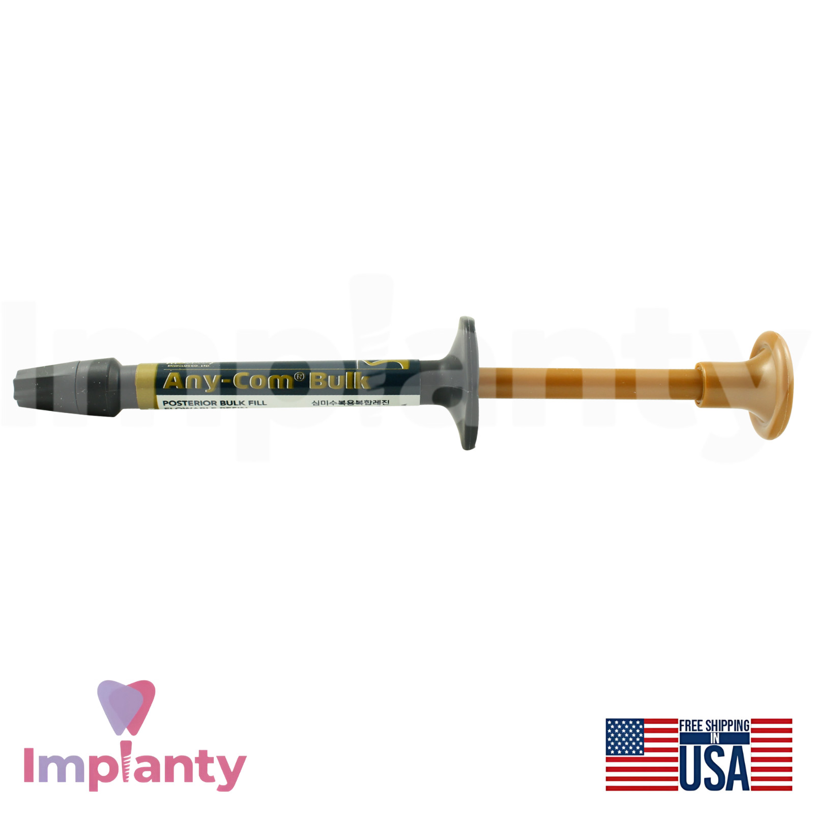 Any-Com® Bulk Fill Flowable Resln Tube 2g Dental Restoration Base And Liner A2