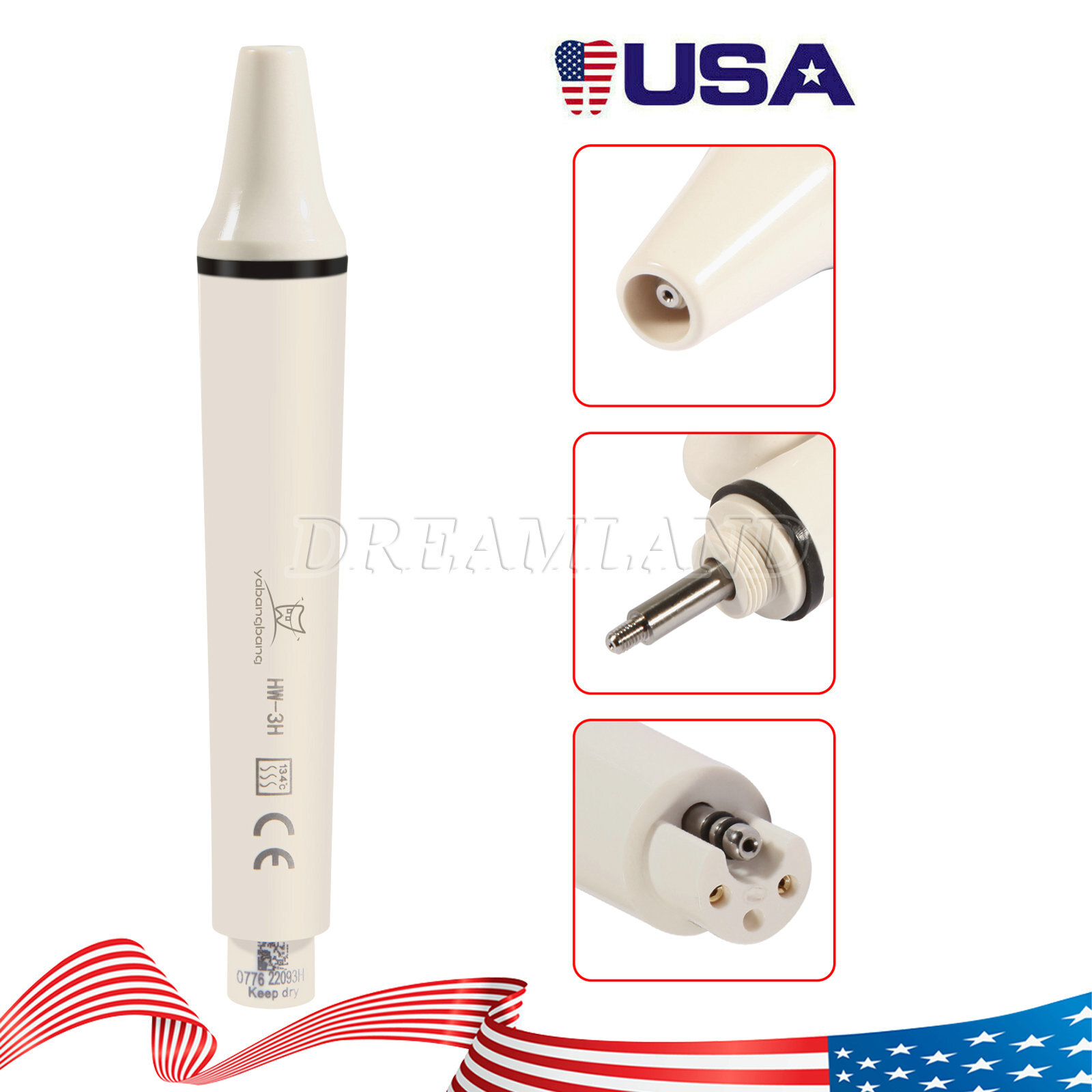 Dental Ultrasonic Piezo Scaler Handpiece/ Scaler Tips fit EMS woodpecker
