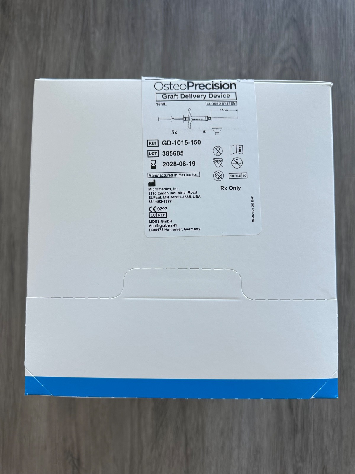 Nordson Medical Osteoprecision Disposable Graft Cannula, Sterile Packed, 150 mm