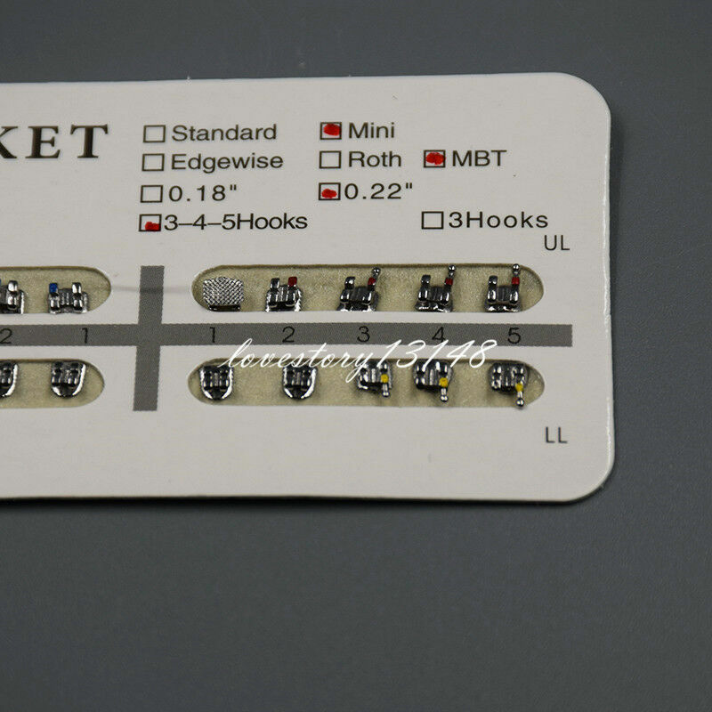10/20/50 Packs Metal Separable Dental Orthodontic Mini 018/022 Bracket Hook