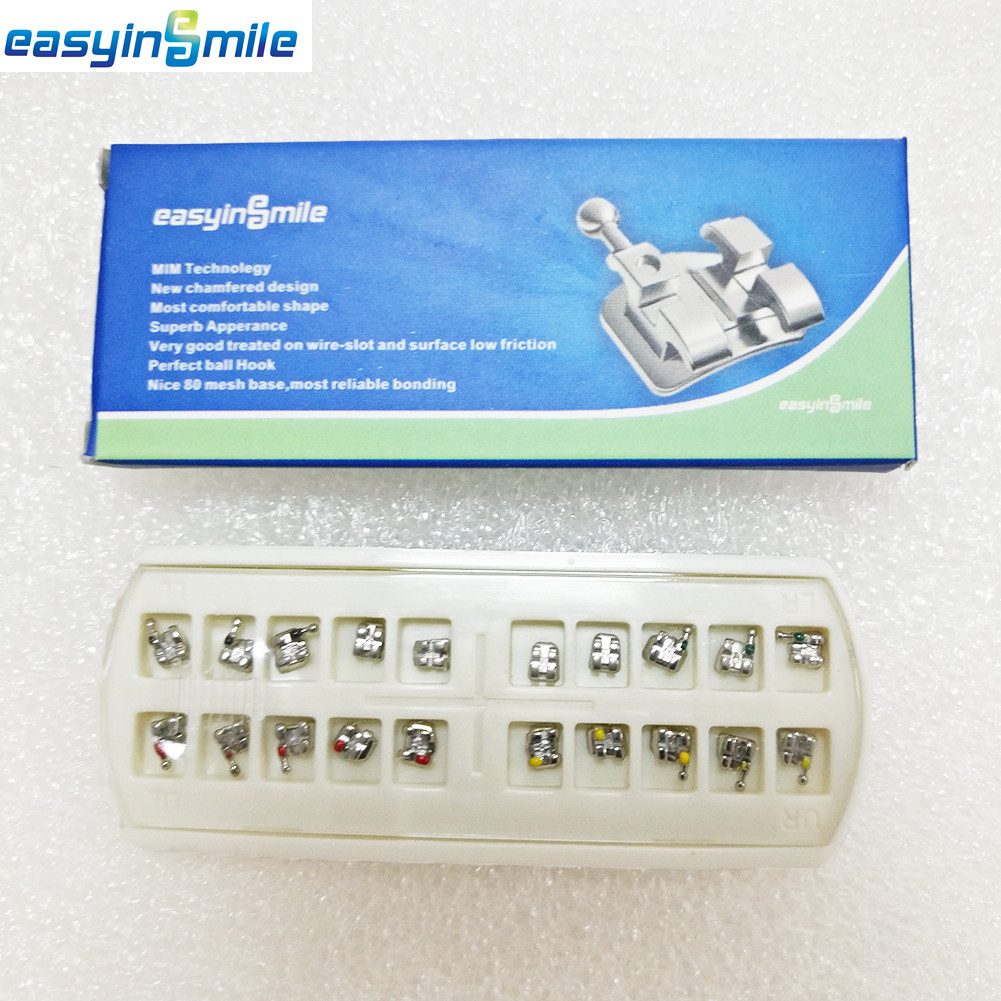10Pack Dental Orthodontic Metal Brackets Braces MINI ROTH MBT Slot.022 3/345Hook